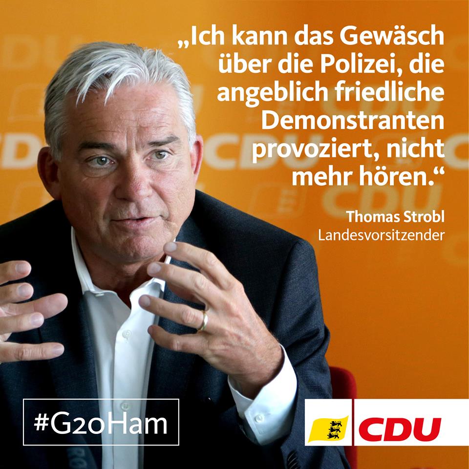 Thomas Strobl, Innenminister von Baden-Wrttemberg und Landesvorsitzender der CDU-BW