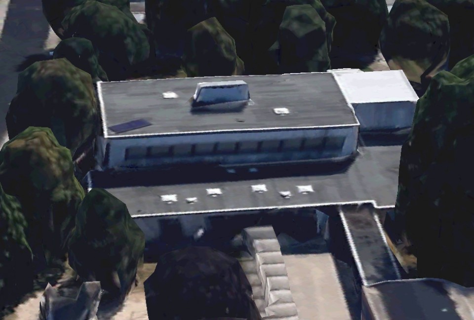 Die aktuelle Mehrzweckhalle Staffort (Quelle: Google Earth)