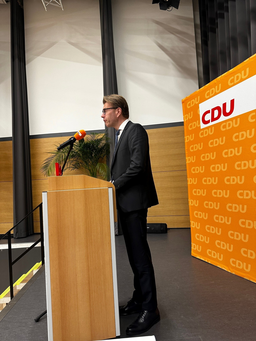 Daniel Caspary MdEP whrend seiner Vorstellungsrede