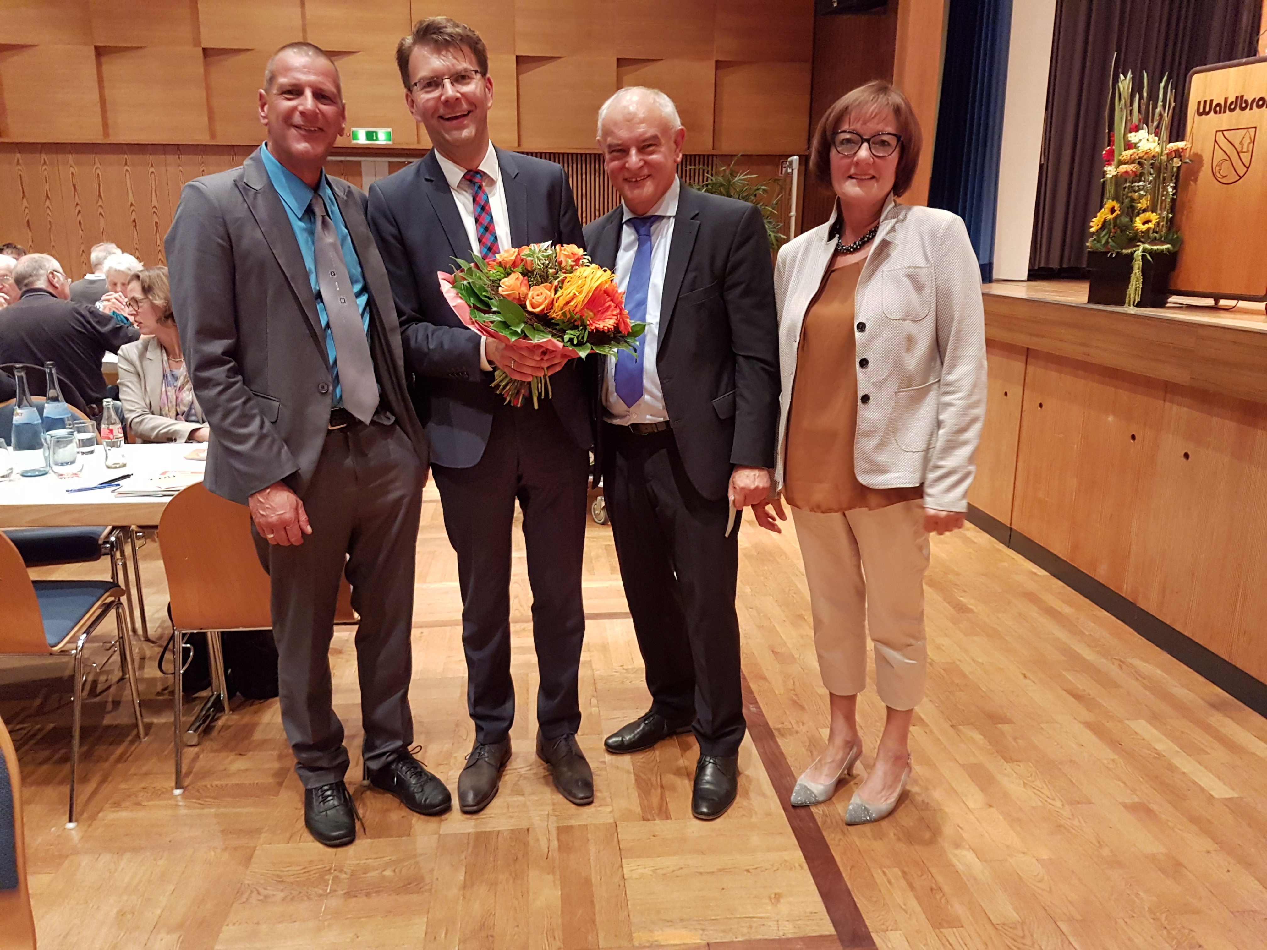 Der alte und neue Kreisvorsitzende Daniel Caspary gemeinsam mit seinen Stellvertretern Frank Hörter, Joachim Kößler MdL und Hedwig Prinz (v.l.).